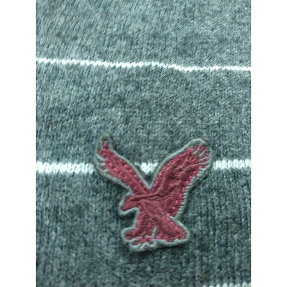 Vintage Y2K American Eagle Sweater Vest Mens Large Wool V Neck Striped Pullover - Picture 5 of 12